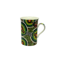 Coffee Mug Aboriginal Design - Colours of the Rainforest Design - Colin Jones 