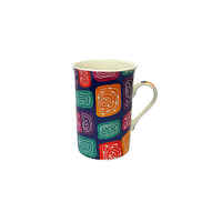 Coffee Mug Aboriginal Design - Gogo Wundu (Water Forest Country) Design - Jedess Hudson