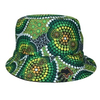 Hat Aboriginal Design  - Colours Rainforest Design - Colin Jones 