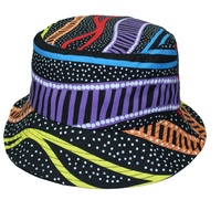 Hat Aboriginal Design - Gudhu Galba (Rainbow River) Design - Jedess Hudson 