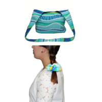 Cross Body Bag & Hair Scrunchie Aboriginal Design - Gudhu Godjara (Rainbow Reef) - Jedess Hudson