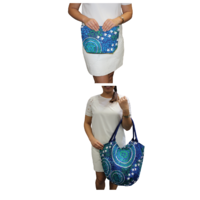 Bag Shopper & Comsetics Bag Aboriginal Design - Wet Design - Luther Cora