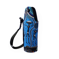 Water Bottle Cooler Aboriginal Design  - Hunters & Gatherers Reef Design - Colin Jones