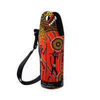 Water Bottle Cooler Aboriginal Design  - Hunters & Gatherers Land Design - Colin Jones