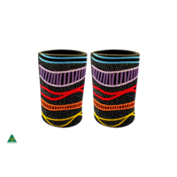 Stubby Cooler X2 Aboriginal Design - Gudhu Galba (Rainbow River) Design - Jedess Hudson