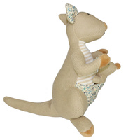 Plush Toy Kangaroo & Baby Joey - Brown