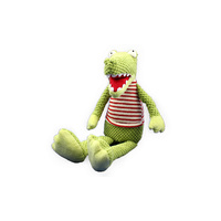 Plush Toy Crocodile - Red/White 