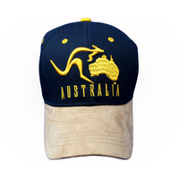 Cap Australia- Navy & Tan Design