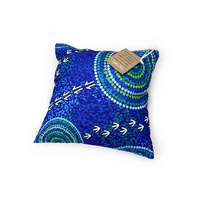 Cushion Aboriginal Design - Wet Design - Luther Cora 